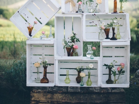  Decoracion con cajas de fruta  